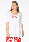 Tunic flare love COTTON - white 