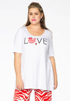 Tunic flare love COTTON - white  - #1