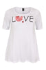 Tunic flare love COTTON - white  - #3