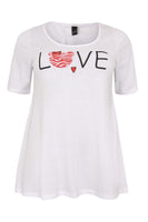 Tunic flare love COTTON - white  - #3