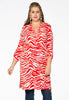 Tunic grandad collar ZEBRA - red 