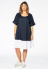 Dress colourblock LINEN - blue - #2