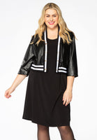 Jacket short FAUX LEATHER - black  - #1