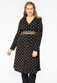 Cardigan wide bottom DOTS - black - #1
