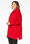 Pullover wide high neck - red 