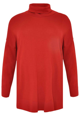 Pullover wide high neck - red  - #4