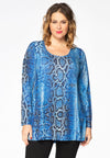 Tunic flare SNAKE - blue