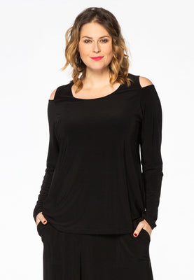 Shirt relax cold shoulder DOLC - black  - #1