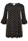 Tunic wide bottom DOTS - black - #4