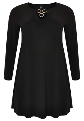 Tunic wide bottom rings DOLCE - black  - #4