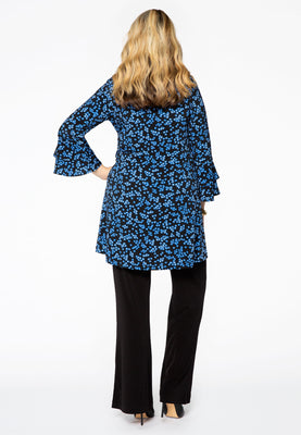 Tunic wide bottom MILLEFLEUR - blue - #3