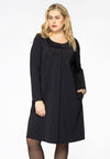 Dress buttoned pleat COCO - black 