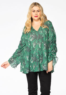 Blouse wide SNAKE - green  - #1