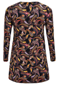 Tunic wide bottom PAISLEY - black - #4