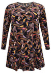 Tunic wide bottom PAISLEY - black - #3