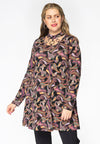 Tunic wide bottom PAISLEY - black 