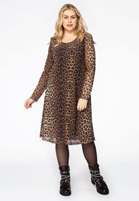 Dress A-line LEOPARD - brown - #2