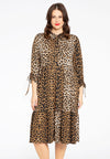 Dress strokes LEOPARD - brown