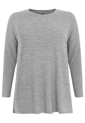 Pullover wide rib LOUNGE - grey  - #4