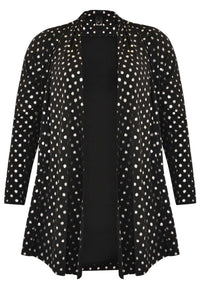 Cardigan short SPOTS - black - #4