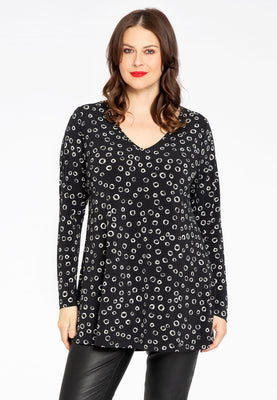 Tunic flare CIRCLES - black  - #1