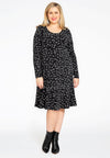 Dress frilled bottom CIRCLES - black - #2