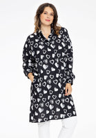 Blouse-dress HEARTS - black - #1