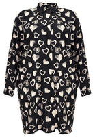 Blouse-dress HEARTS - black - #4