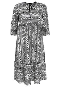 Dress ruffled sleeve BATISTE - white - #4