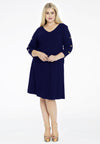 Dress V-neck DIAGONAL - blue - #2