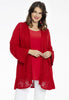 Cardigan short AJOUR - red 