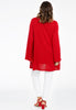  Cardigan long AJOUR - red  - #3