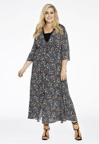 Dress buttoned FLOWER RAIN - black - #2