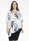 Tunic asymmetric SPRING - ecru