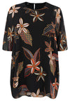 Tunic square MAYFLOWER - black - #4