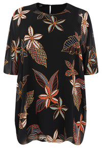 Tunic square MAYFLOWER - black - #4
