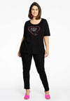 T-Shirt relax 'a women's heart' - black 