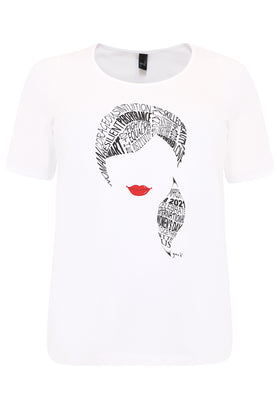 T-Shirt relax 'female figure' - white  - #4