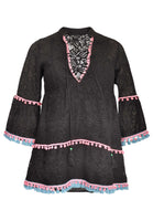 Tunic ruffled LACE - black  - #4