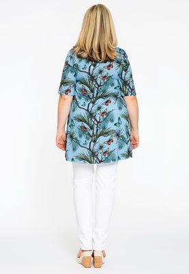 Tunic wide bottom PAPILLON - blue - #3