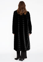 Coat panelled faux fur - black  - #3