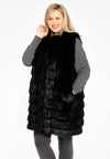 Waistcoat fake fur - black 