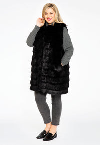 Waistcoat fake fur - black - #2