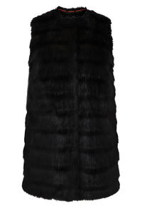 Waistcoat fake fur - black - #4