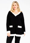 Pullover contrasting borders - black 