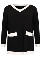 Pullover contrasting borders - black - #4