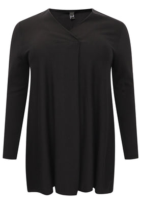 Pullover A-line pleat - black  - #4