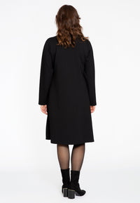 Dress with buttons INTERLOCK - black - #3