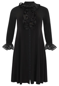 Blouse-dress with ruffles DOLCE - black - #4