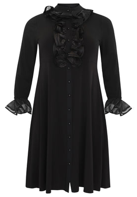 Blouse-dress with ruffles DOLCE - black  - #4